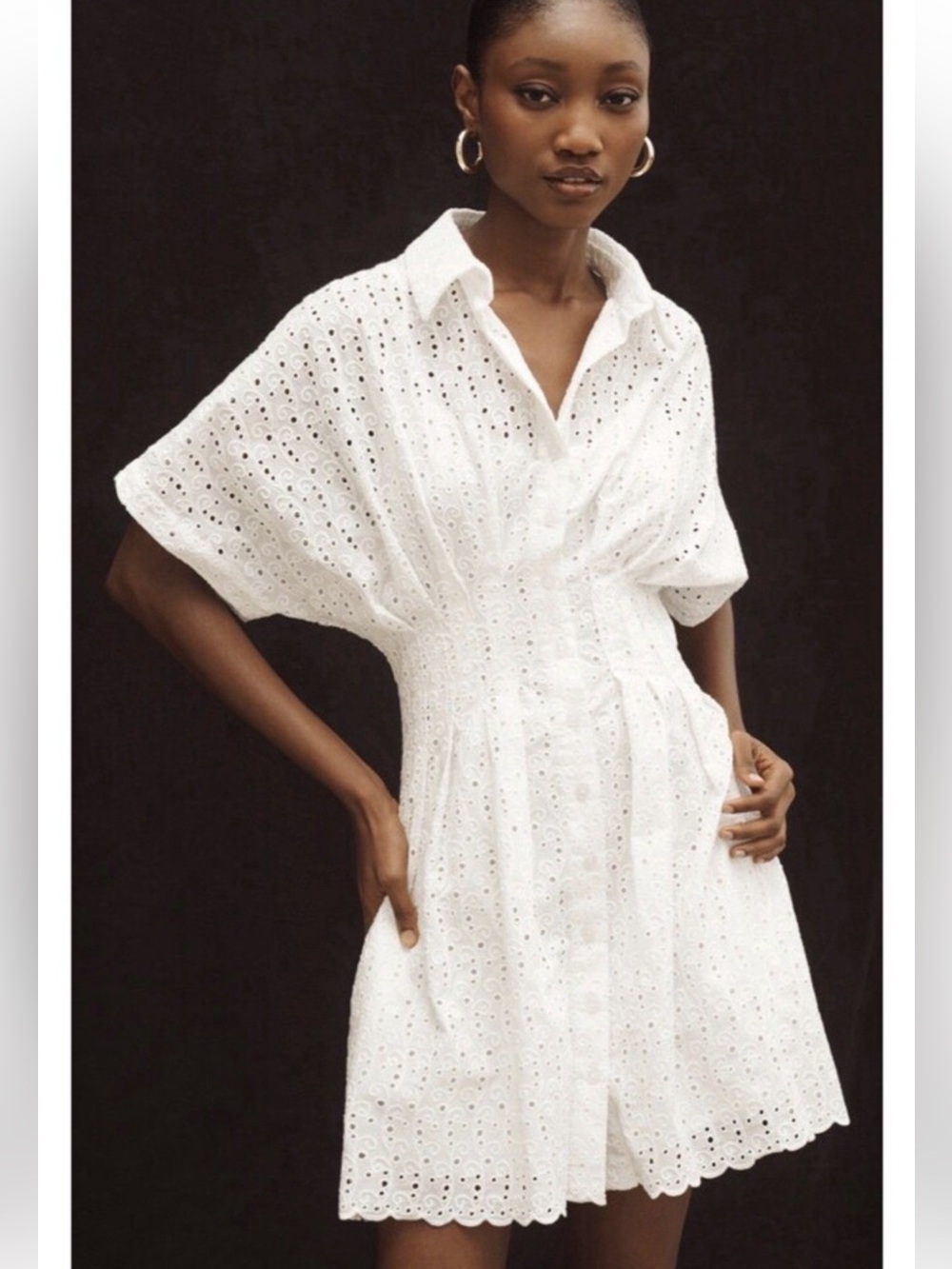 Anthropologie Exquise Tobie Eyelet Dress